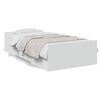 vidaXL Giroletto con Cassetti Bianco 90x190 cm in Legno Multistrato