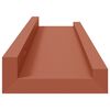 vidaXL Scaffale da parete 2 pcs Rosso 40 x 9 x 3 cm Legno multistrato