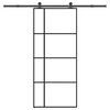 vidaXL Porta Scorrevole con Ferramenta 90x205cm Vetro ESG Alluminio