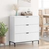 vidaXL Credenza Bianco 79,5 x 33 x 82 cm Legno multistrato