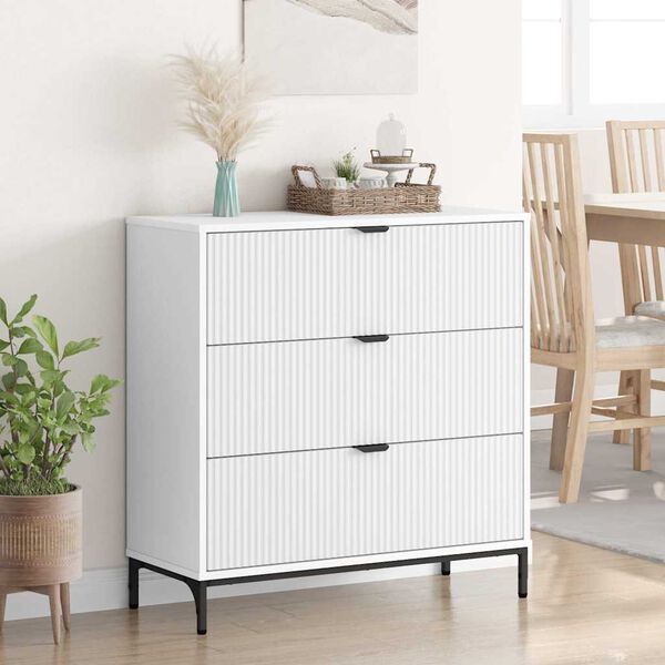 vidaXL Credenza Bianco 79,5 x 33 x 82 cm Legno multistrato