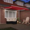 vidaXL Tenda Retrattile Rosso 300 x 250 cm Poliestere e Metallo