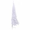 vidaXL Albero di Natale Artificiale Metà con Supporto Bianco 210cm PVC