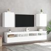 vidaXL Mobili TV a Parete 2pz Bianchi 40,5x30x60 cm Legno Multistrato