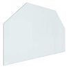 vidaXL Piastra in vetro per camino Trasparente 80 x 50 cm Vetro