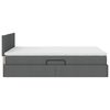 vidaXL Letto con contenitore e LED Grigio scuro 140 x 190 cm