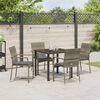 vidaXL Set da Pranzo per Giardino con cuscino 5 pcs Grigio polyrattan