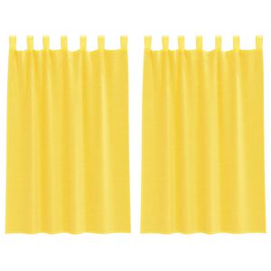 vidaXL Tende in Voile con Passanti 2 pz Giallo 140x175 cm