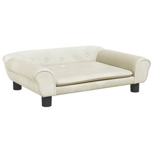 vidaXL Divano per Bambini Crema 70x45x26 cm in Velluto