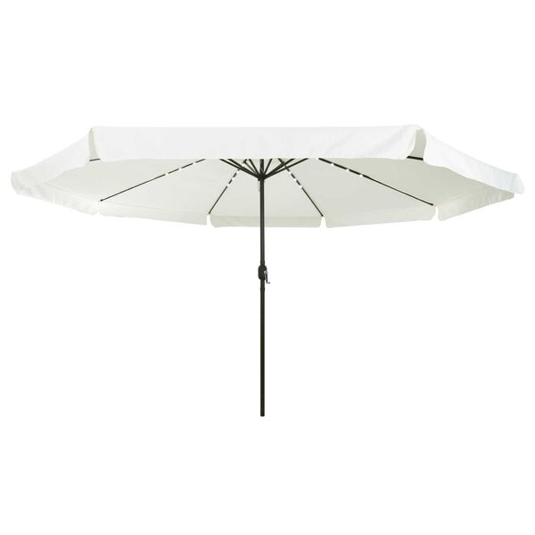 vidaXL Ombrello da giardino Bianco e Nero 395 x 395 x 245 cm
