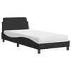 vidaXL Letto con Materasso Dover Nero 90x190 cm in Velluto