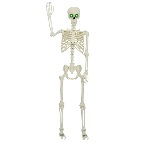 vidaXL Scheletro di Halloween Bianco 155 x 38.5 cm Plastica