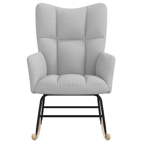 vidaXL Sedia a Dondolo Grigio Nuvola in Tessuto