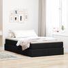 vidaXL Letto con contenitore e materasso Nero 120 x 200 cm Poliestere