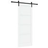 vidaXL Porta scorrevole 83 x 211 cm Legno ingegnerizzato Bianco e Nero