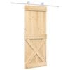 vidaXL Porta scorrevole Naturale e Bianco 80 x 210 cm