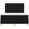 vidaXL Letto a Sorgente LED con materasso Nero 140 x 190 cm Tessuto