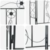 vidaXL Arco da Giardino Tinta unita Nero 115 x 37 x 226 cm