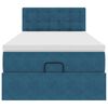 vidaXL Struttura Letto Pouf con Materasso 90x190 cm in Velluto