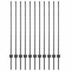 vidaXL Palo per recinzione interrato 11 pz Grigio 160 cm