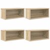 vidaXL Rack per Stoccaggio CD 4 pz Rovere Sonoma 40 x 17 x 17 cm