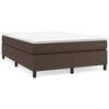 vidaXL Struttura Letto a Rete a Molle Marrone 140x190 cm in Similpelle