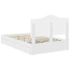 vidaXL Letto con Contenitore Bianco 135 x 190 cm Legno multistrato