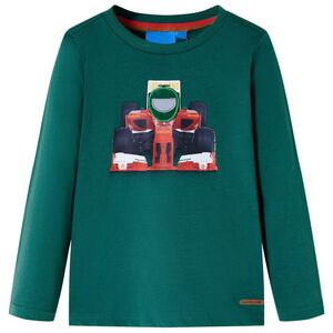 vidaXL Maglietta da Bambino a Maniche Lunghe Verde 116
