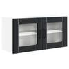 vidaXL Armadio in vetro da parete PORTO Nero 80 x 31 x 40 cm