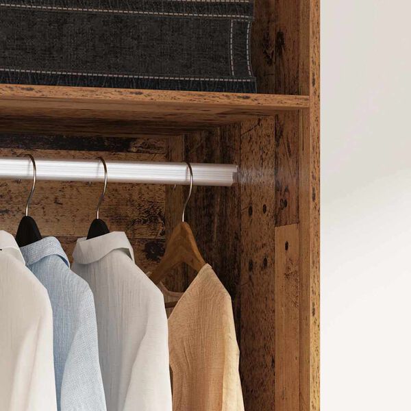 vidaXL Guardaroba Legno vecchio 50 x 50 x 200 cm Legno multistrato