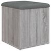 vidaXL Panca Portaoggetti Grigio Sonoma 42x42x45 cm Legno Multistrato