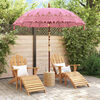 vidaXL Parasol Balinese Rosa 215 x 215 x 260 cm