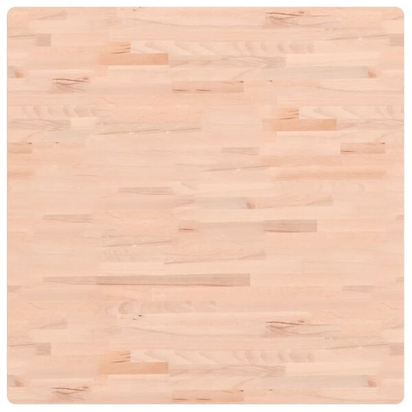 vidaXL Piano per Tavolo 90x90x2,5 cm Quadrato Legno Massello di Faggio