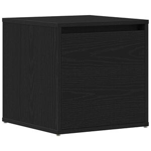 vidaXL Cassettiera Rovere Nero 40,5 x 40 x 40 cm Legno multistrato