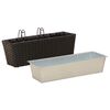 vidaXL Ringhiera 2 pcs Nero 50 x 17 x 17 cm Metallo