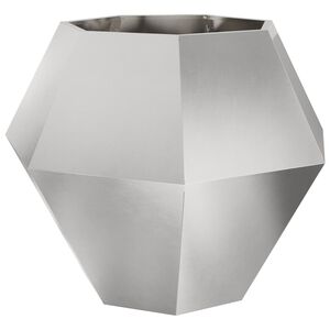 vidaXL Fioriera Argento 100 x 100 x 80 cm Acciaio inossidabile