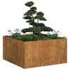 vidaXL Fioriera Arrugginita 80x80x40 cm in Acciaio Corten