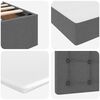 vidaXL Letto con contenitore e materasso Grigio scuro 120 x 190 cm
