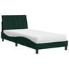vidaXL Letto con Materasso Hanko Verde Scuro 90x190 cm in Velluto