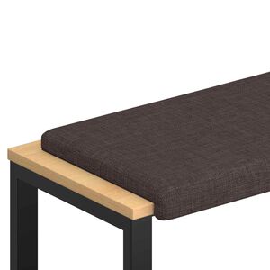 vidaXL Cuscino per panchina Tessuto Marrone Scuro Profondit&agrave; 35 cm