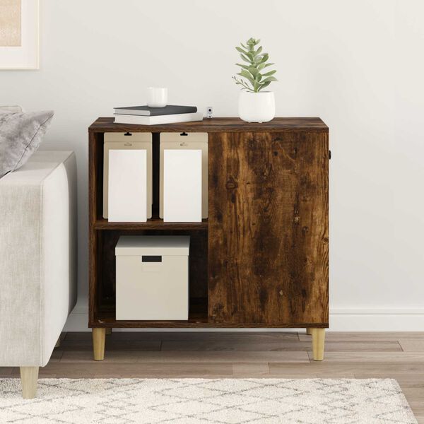 vidaXL Casa per Gatti Rovere fum&eacute; 72 x 42.5 x 70 cm Legno multistrato