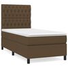 vidaXL Giroletto a Molle con Materasso Marrone Scuro 90x190cm Tessuto