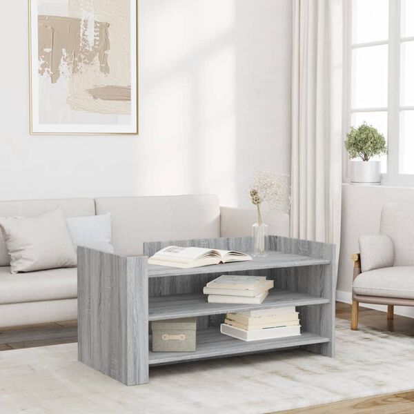 vidaXL Tavolino Salotto Grigio Sonoma 100x50x50 cm Legno Multistrato
