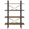 vidaXL Libreria a 4 Ripiani 100x30x140 cm in Legno Massello di Pino