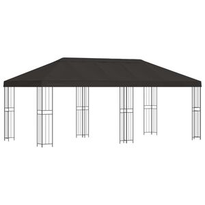 vidaXL Gazebo da giardino 6 x 3 m Antracite Poliestere e Acciaio