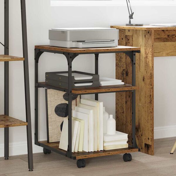 vidaXL Supporto per Stampante Legno vecchio 43 x 48 x 64 cm