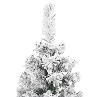 vidaXL Albero di Natale Artificiale con Neve Fioccata Verde 180 cm PVC