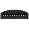 vidaXL Divano Letto con Materasso Nero 100x200 cm in Tessuto