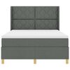 vidaXL Letto a molle con materasso Grigio 160 x 200 cm Tessuto