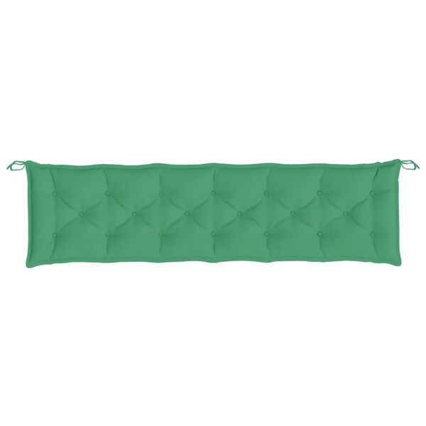 vidaXL Cuscino per Panca Verde 200x50x7 cm in Tessuto Oxford